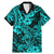 Hawaii Shark Family Matching Mermaid Dress and Hawaiian Shirt Polynesian Pattern Turquoise Version LT01 Dad's Shirt - Short Sleeve Turquoise - Polynesian Pride