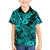 Hawaii Shark Family Matching Off Shoulder Short Dress and Hawaiian Shirt Polynesian Pattern Turquoise Version LT01 Son's Shirt Turquoise - Polynesian Pride