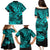 Hawaii Shark Family Matching Puletasi Dress and Hawaiian Shirt Polynesian Pattern Turquoise Version LT01 - Polynesian Pride