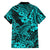 Hawaii Shark Family Matching Puletasi Dress and Hawaiian Shirt Polynesian Pattern Turquoise Version LT01 - Polynesian Pride