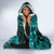 Hawaii Shark Hooded Blanket Polynesian Pattern Turquoise Version LT01 - Polynesian Pride