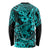 Hawaii Shark Long Sleeve Shirt Polynesian Pattern Turquoise Version LT01 - Polynesian Pride