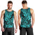 Hawaii Shark Men Tank Top Polynesian Pattern Turquoise Version LT01 - Polynesian Pride