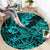 Hawaii Shark Round Carpet Polynesian Pattern Turquoise Version LT01 - Polynesian Pride