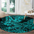 Hawaii Shark Round Carpet Polynesian Pattern Turquoise Version LT01 - Polynesian Pride