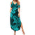 Hawaii Shark Summer Maxi Dress Polynesian Pattern Turquoise Version LT01 Women Turquoise - Polynesian Pride