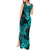 Hawaii Shark Tank Maxi Dress Polynesian Pattern Turquoise Version LT01 - Polynesian Pride