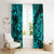 Hawaii Shark Window Curtain Polynesian Pattern Turquoise Version LT01 - Polynesian Pride