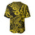 Hawaii Shark Baseball Jersey Polynesian Pattern Yellow Version LT01 - Polynesian Pride