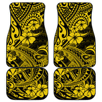Hawaii Shark Car Mats Polynesian Pattern Yellow Version LT01 Yellow - Polynesian Pride