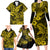 Hawaii Shark Family Matching Long Sleeve Bodycon Dress and Hawaiian Shirt Polynesian Pattern Yellow Version LT01 - Polynesian Pride