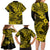 Hawaii Shark Family Matching Long Sleeve Bodycon Dress and Hawaiian Shirt Polynesian Pattern Yellow Version LT01 - Polynesian Pride