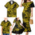 Hawaii Shark Family Matching Mermaid Dress and Hawaiian Shirt Polynesian Pattern Yellow Version LT01 - Polynesian Pride