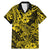 Hawaii Shark Family Matching Mermaid Dress and Hawaiian Shirt Polynesian Pattern Yellow Version LT01 Dad's Shirt - Short Sleeve Yellow - Polynesian Pride