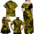 Hawaii Shark Family Matching Off Shoulder Maxi Dress and Hawaiian Shirt Polynesian Pattern Yellow Version LT01 - Polynesian Pride