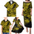 Hawaii Shark Family Matching Puletasi Dress and Hawaiian Shirt Polynesian Pattern Yellow Version LT01 - Polynesian Pride