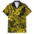 Hawaii Shark Family Matching Short Sleeve Bodycon Dress and Hawaiian Shirt Polynesian Pattern Yellow Version LT01 Dad's Shirt - Short Sleeve Yellow - Polynesian Pride