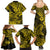 Hawaii Shark Family Matching Summer Maxi Dress and Hawaiian Shirt Polynesian Pattern Yellow Version LT01 - Polynesian Pride