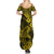 Hawaii Shark Family Matching Summer Maxi Dress and Hawaiian Shirt Polynesian Pattern Yellow Version LT01 - Polynesian Pride