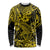 Hawaii Shark Long Sleeve Shirt Polynesian Pattern Yellow Version LT01 Unisex Yellow - Polynesian Pride