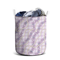 Pua Kalaunu Lei Laundry Basket Palaka Pattern LT01 - Polynesian Pride