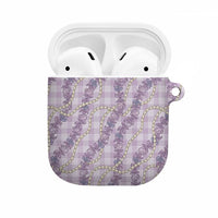 Pua Kalaunu Lei AirPods Case Palaka Pattern LT01 Purple - Polynesian Pride