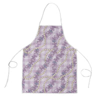 Pua Kalaunu Lei Apron Palaka Pattern LT01 Purple - Polynesian Pride