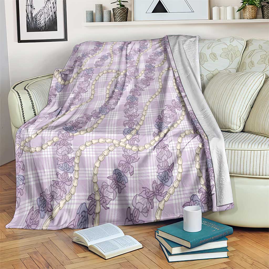 Pua Kalaunu Lei Blanket Palaka Pattern LT01 Purple - Polynesian Pride