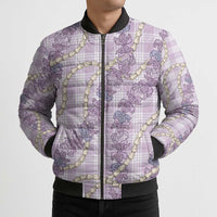 Pua Kalaunu Lei Bomber Puffer Jacket Palaka Pattern LT01 - Polynesian Pride