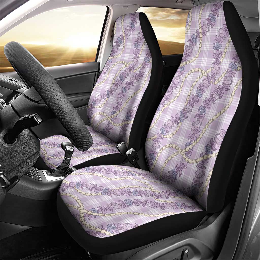 Pua Kalaunu Lei Car Seat Cover Palaka Pattern LT01 - Polynesian Pride