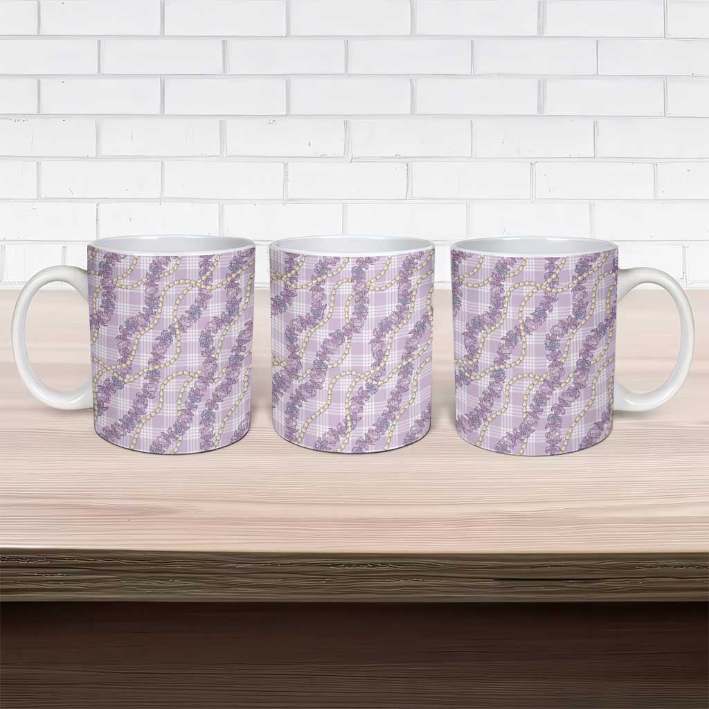 Pua Kalaunu Lei Ceramic Mug Palaka Pattern LT01 - Polynesian Pride