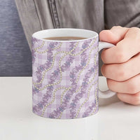 Pua Kalaunu Lei Ceramic Mug Palaka Pattern LT01 - Polynesian Pride
