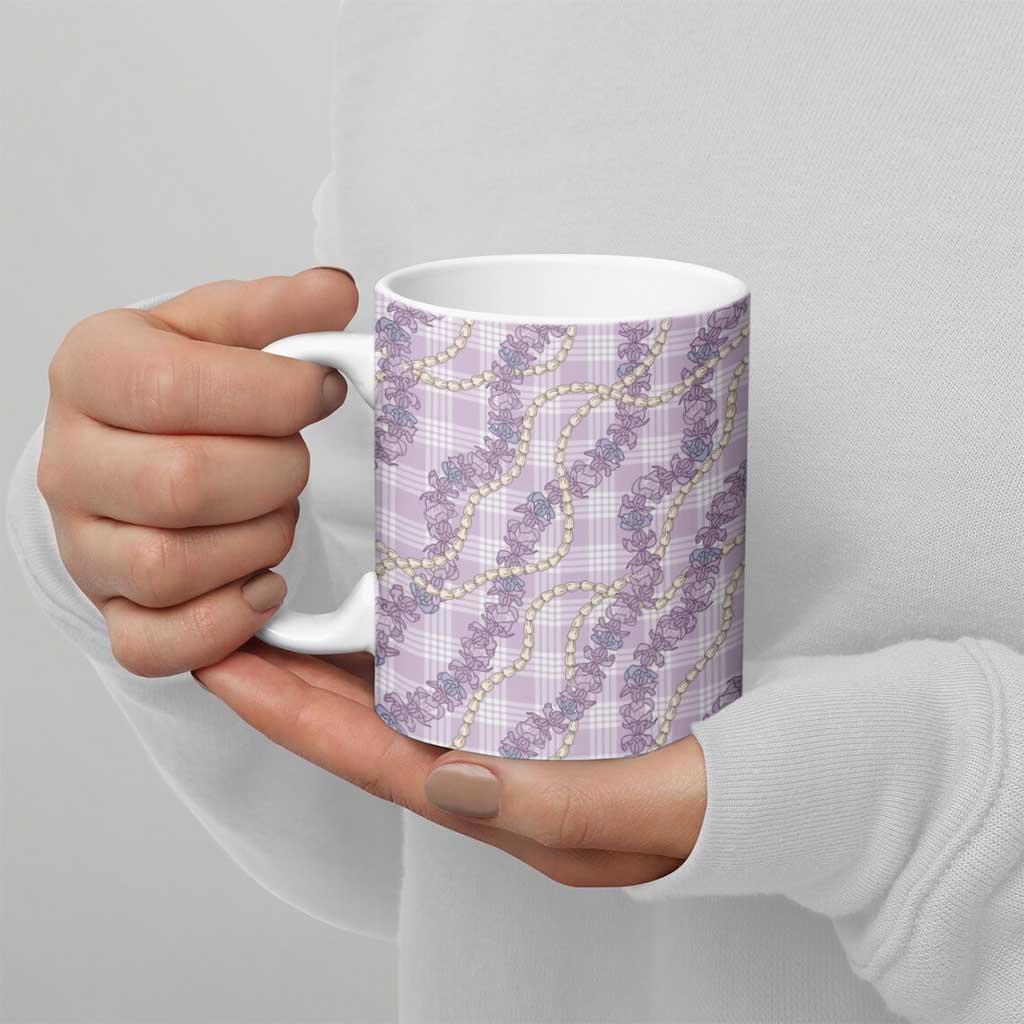 Pua Kalaunu Lei Ceramic Mug Palaka Pattern LT01 - Polynesian Pride