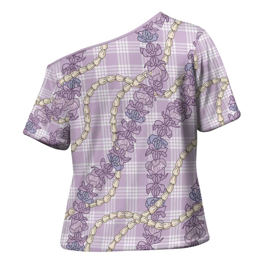Pua Kalaunu Lei Cross Shoulder Shirt Palaka Pattern LT01 - Polynesian Pride