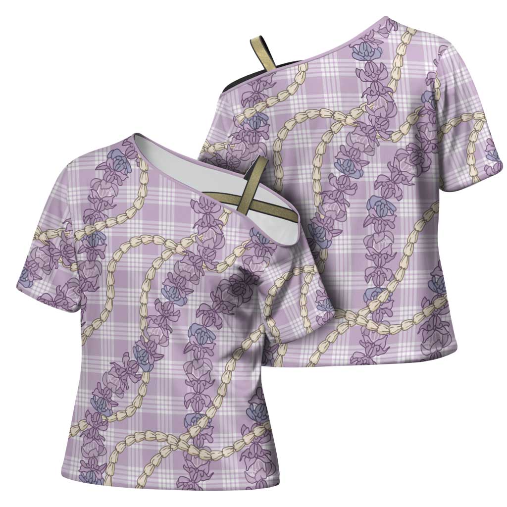 Pua Kalaunu Lei Cross Shoulder Shirt Palaka Pattern LT01 - Polynesian Pride