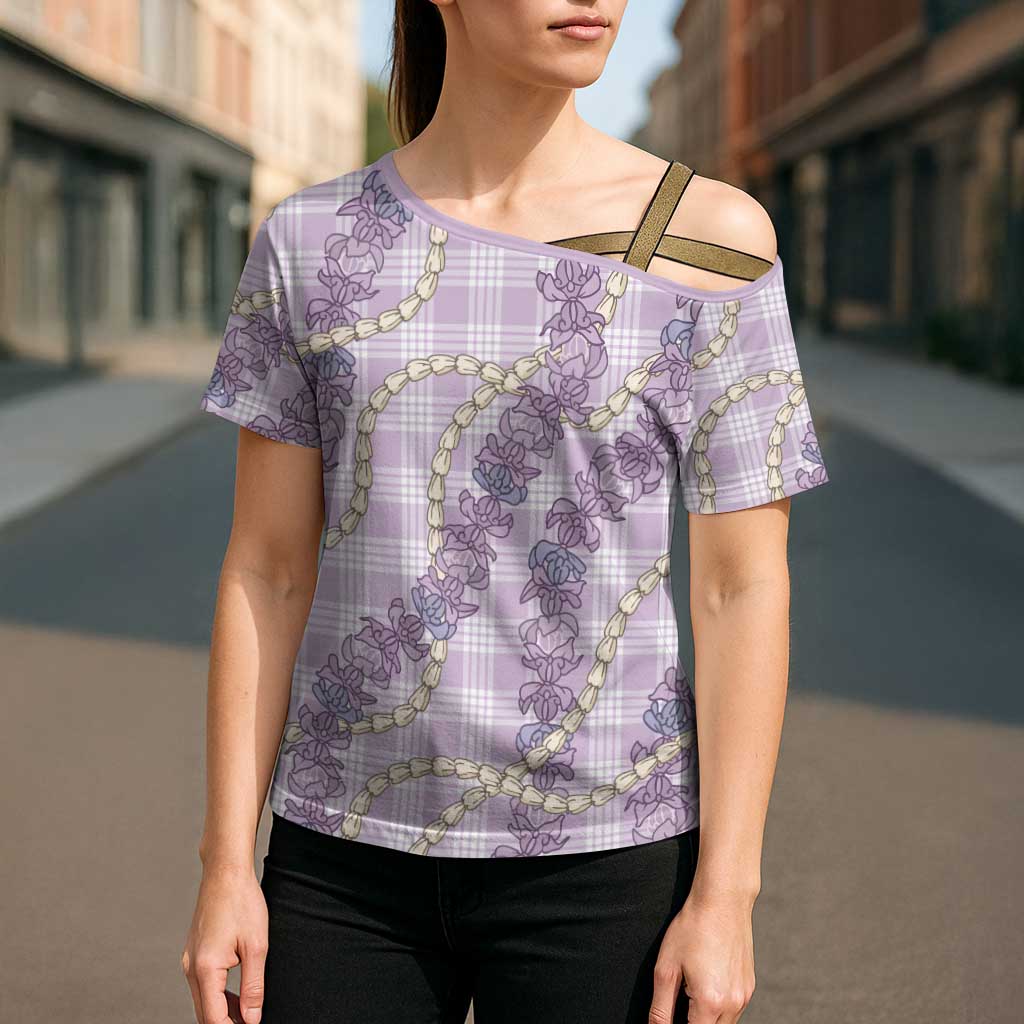 Pua Kalaunu Lei Cross Shoulder Shirt Palaka Pattern LT01 - Polynesian Pride