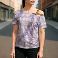 Pua Kalaunu Lei Cross Shoulder Shirt Palaka Pattern LT01 - Polynesian Pride