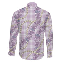 Pua Kalaunu Lei Family Matching Long Sleeve Bodycon Dress and Hawaiian Shirt Palaka Pattern LT01 - Polynesian Pride