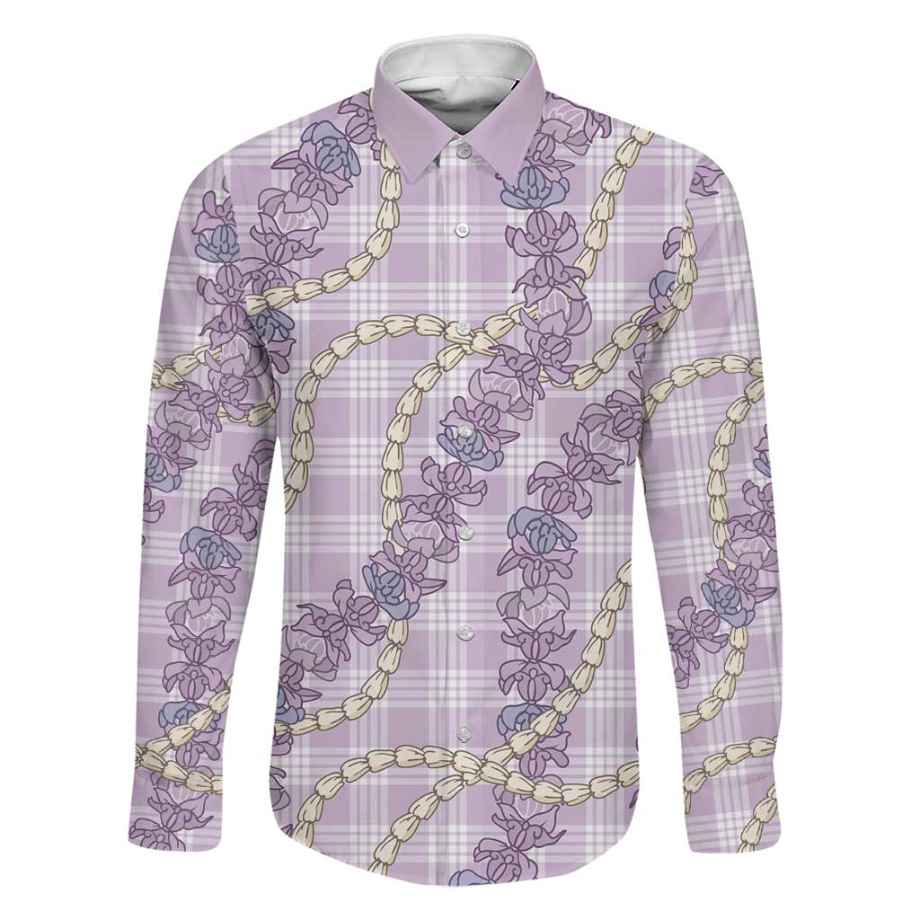 Pua Kalaunu Lei Family Matching Off The Shoulder Long Sleeve Dress and Hawaiian Shirt Palaka Pattern