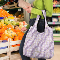 Pua Kalaunu Lei Grocery Bag Palaka Pattern LT01 - Polynesian Pride
