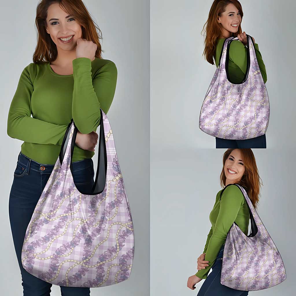 Pua Kalaunu Lei Grocery Bag Palaka Pattern LT01 - Polynesian Pride