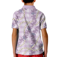 Pua Kalaunu Lei Kid Polo Shirt Palaka Pattern LT01 - Polynesian Pride