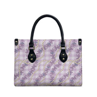 Pua Kalaunu Lei Leather Bag Palaka Pattern LT01 - Polynesian Pride