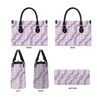 Pua Kalaunu Lei Leather Bag Palaka Pattern LT01 - Polynesian Pride