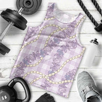 Pua Kalaunu Lei Men Tank Top Palaka Pattern LT01 - Polynesian Pride