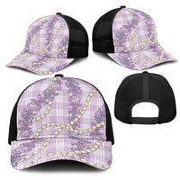 Pua Kalaunu Lei Mesh Trucker Cap Palaka Pattern LT01 - Polynesian Pride
