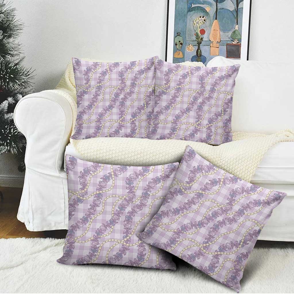 Pua Kalaunu Lei Pillow Cover Palaka Pattern LT01 - Polynesian Pride