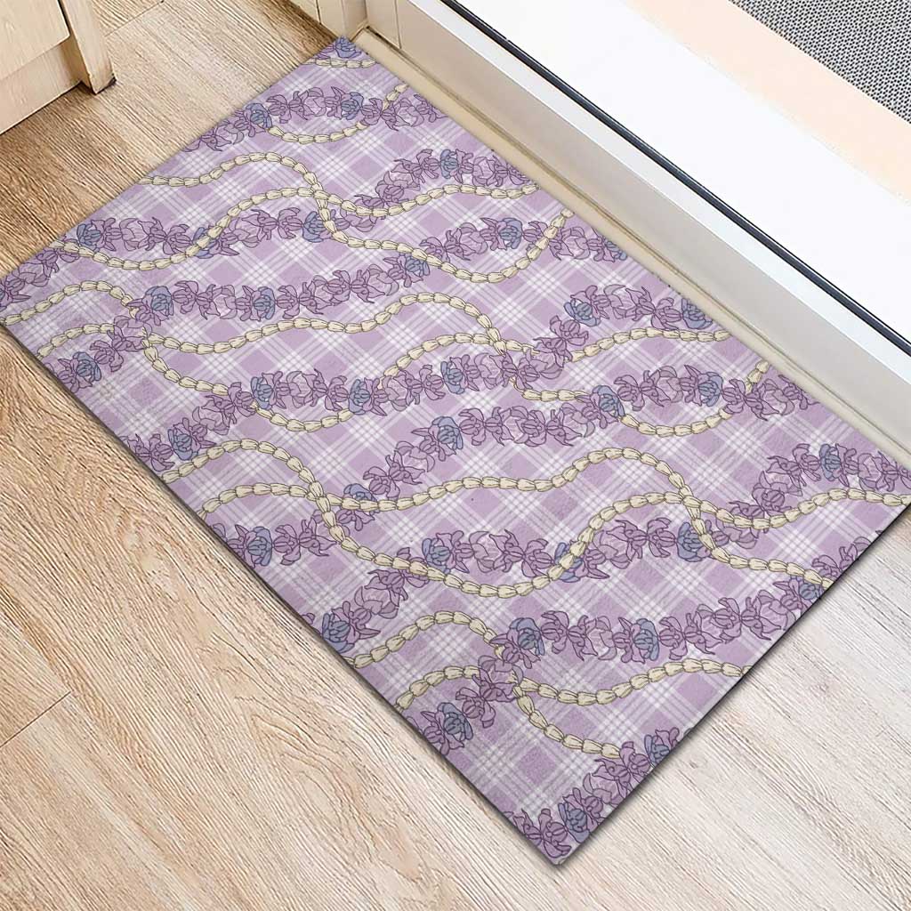 Pua Kalaunu Lei Rubber Doormat Palaka Pattern LT01 - Polynesian Pride