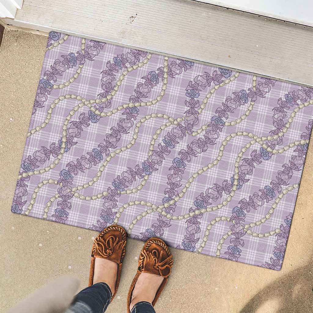 Pua Kalaunu Lei Rubber Doormat Palaka Pattern LT01 - Polynesian Pride