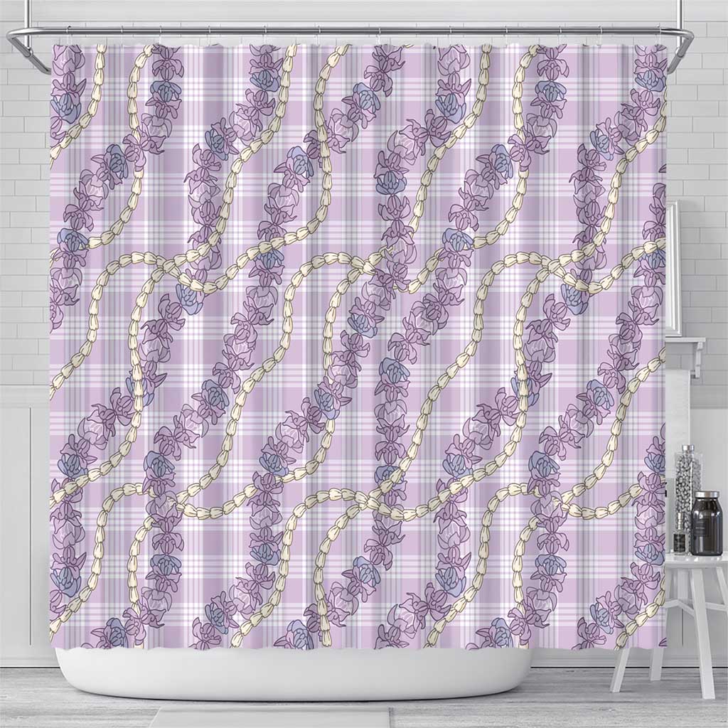 Pua Kalaunu Lei Shower Curtain Palaka Pattern LT01 - Polynesian Pride